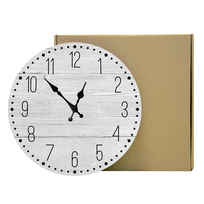 Wooden Wall Clock 10 Inch Silent Non Ticking Quartz Wall Clock 10 Inch Silent Non-Ticking Wooden Wall Clocks Battery Operated Country Retro Rustic Style Decorative for Living Room Kitchen  Retro Fashion Wood Wall Clock Decorative for Living Room Kitchen