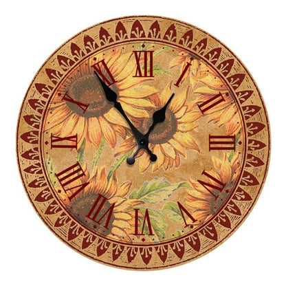 Wooden Wall Clock 10 Inch Silent Non Ticking Quartz Wall Clock 10 Inch Silent Non-Ticking Wooden Wall Clocks Battery Operated Country Retro Rustic Style Decorative for Living Room Kitchen  Retro Fashion Wood Wall Clock Decorative for Living Room Kitchen