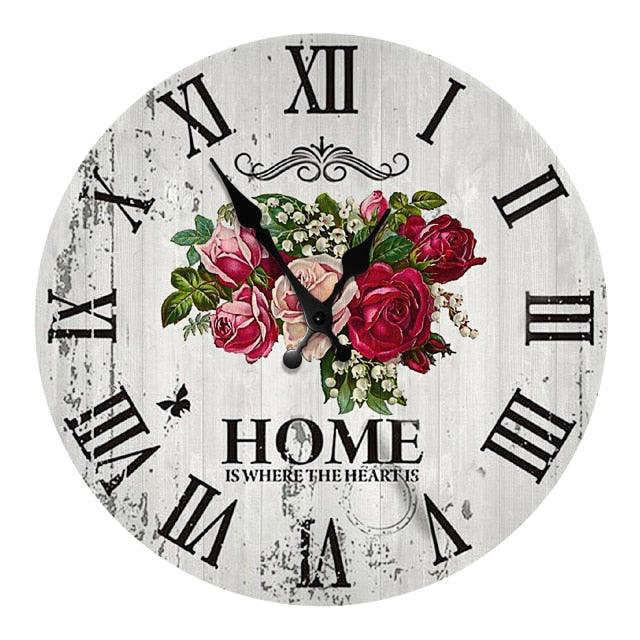 Wooden Wall Clock 10 Inch Silent Non Ticking Quartz Wall Clock 10 Inch Silent Non-Ticking Wooden Wall Clocks Battery Operated Country Retro Rustic Style Decorative for Living Room Kitchen  Retro Fashion Wood Wall Clock Decorative for Living Room Kitchen