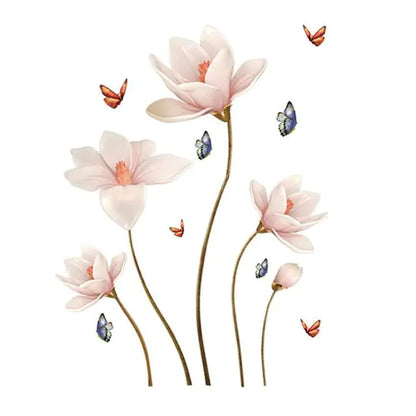 Removable 3D Colorful Butterfly Flower Wall Sticker