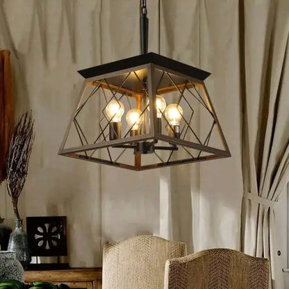 Rustic 4-Light Farmhouse Chandelier