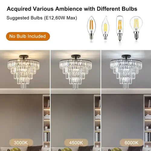 Black Crystal Grandeur Chandelier - Modern Luxury for Home
