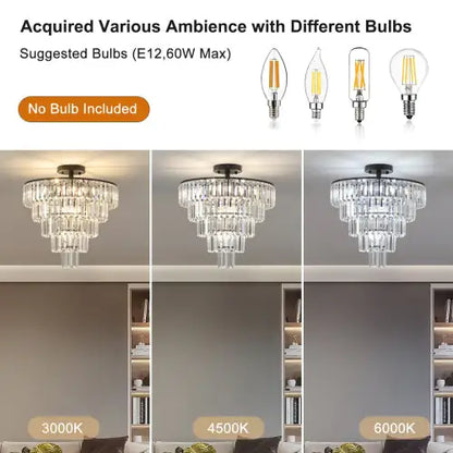 Black Crystal Grandeur Chandelier - Modern Luxury for Home
