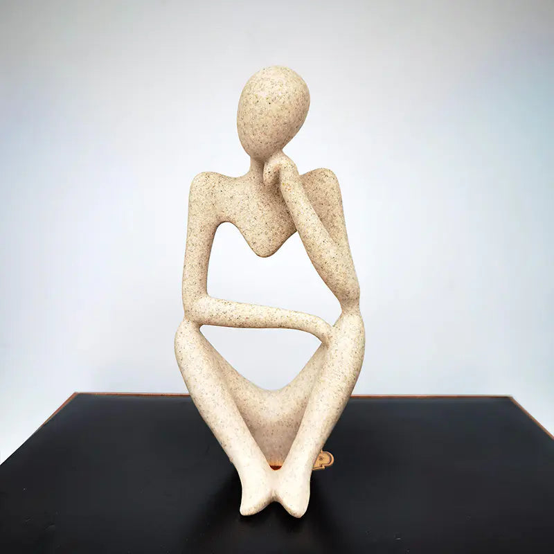 Abstract Resin Thinker Sculpture for Home Decoration