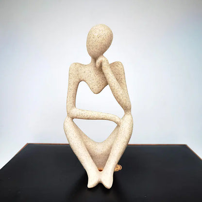 Abstract Resin Thinker Sculpture for Home Decoration