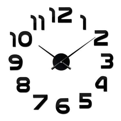 Creative 3D Acrylic DIY Wall Clock for Living Room
