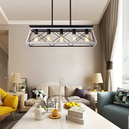 Vintage White Ironwood Room Chandelier
